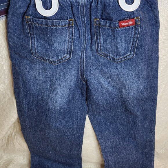 Wrangler Boy's 24M Long Sleeve Bodysuit and Jeans - New - Picture 5 of 5